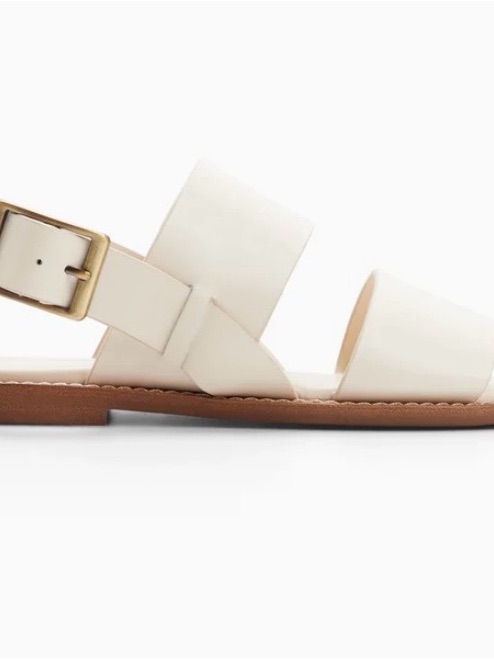 G.H. Bass Women’s Cream Leather Slingback Sandal